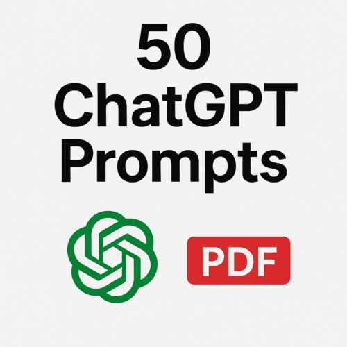 50 ChatGPT Prompts PDF Cover